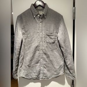 J. Crew Button Down Casual Shirt - Gray - Medium - Slim Fit
